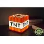 Minecraft TNT Block 6 Inch USB LED Night Light Cube - Decorative, Fun, Safe & Awesome Bedside Mood Lamp Toy for Baby, Kids, Teens & Adults - Best for Homes Bedroom, Living Room Or Even Office