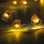 LED Wire Lights, LED String Lights, Battery Operated String Lights with 36 Beer Mug Shaped Warm LEDs for Party, Bedroom, Kitchen, Patio, Deck and more, 12 Feet Long