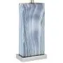 Connie Modern Table Lamps Set of 2 with USB Charging Port Rectangular Blue White Fabric Shade for Living Room Bedroom Bedside Nightstand Office Family - 360 Lighting