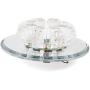 Modern Luxury Round K9 L96 Crystal Chandelier Flush Mount LED Ceiling Light Fixture Pendant Lamp for Dining Room Bedroom Livingroom