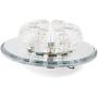 Modern Luxury Round K9 L96 Crystal Chandelier Flush Mount LED Ceiling Light Fixture Pendant Lamp for Dining Room Bedroom Livingroom