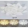 LAKIQ Multi Light Modern LED Ceiling Chandelier Windmill Shape Acrylic Semi Flush Mount Lighting Fixture Indoor Ceiling Lights for Living Room Bedroom (Warm Light, 9 Lights)