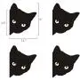 FlWallD Cat Switch Plate Wall Decal Kids Room Living Room Bedroom Light Switch Vinyl Sticker Funny Wall Decor,Pack of 4