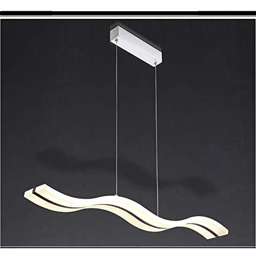 DNYSYSJ Modern Wave LED Pendant Light Dimmable Fixture Modern LED Chandelier LED Hanging Light Fixture for Contemporary Living Room Dining Room Kitchen Island Table(Dimmable Remote Control)