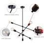 Sivilynus Modern Sputnik Chandelier Light Fixture 6 Lights Black Farmhouse Ceiling Hanging Mid Century Pendant Light for Dining Room Foyer Kitchen Island Sivilynus Modern Sputnik Chandelier Light Fixture 6 Lights Black Farmhouse Ceiling Hanging Mid Century Pendant Light for Dining Room Foyer Kitchen Island