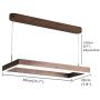 CCSUN Contemporary LED Acrylic Chandelier Dimmable,130w Rectangular Dining Room Pendant Light with Remote Control Modern Creative Ceiling Light Adjustable Height Island Lights for Living Room Kitchen