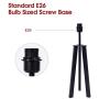 Floor Lamp Standing Lamp,Black Tripod Floor Light, Modern Design Studying Light for Living Room, Bedroom, Study Room and Office, Flaxen Lamp Shade with E26 Lamp Base