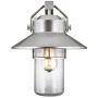 Feiss OL13901PBS Boynton StoneStrong Marine Grade Outdoor Patio Lighting Wall Lantern, Satin Nickel, 1-Light (11''W x 13''H)