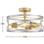 Vintage Semi Flush Mount Ceiling Light,3 Lights E26 Industrial Metal Cage Ceiling Light Fixture Pendant Lights Farmhouse Close to Ceiling Lamp for Kitchen Living Room Dining Room Bedroom Hallway Vintage Semi Flush Mount Ceiling Light,3 Lights E26 Industrial Metal Cage Ceiling Light Fixture Pendant Lights Farmhouse Close to Ceiling Lamp for Kitchen Living Room Dining Room Bedroom Hallway