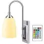 HONWELL Wall Lamp Battery Operated LED Wall Sconces Indoor Wireless Multi Color Wall Sconce Light Fixture for Room Lighting, Stick Lights for Kitchen Hallway Bathroom, 12 Colors, Remote Controlled