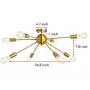 PUMING Sputnik Chandeliers 8 Lights Modern Pendant Lighting for Living Room Bedroom Kitchen Bathroom Foyer Entryway, Gold