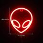 Wanxing Alien Neon Signs LED Neon Wall Sign Red Neon Lights for Bedroom Kids Room Hotel Shop Restaurant Game Office Wall Art Decoration Sign Party Supply Gift (Red)