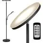 Floor Lamp - Dimunt LED Floor Lamps for Living Room Bright Lighting, 27W/2000LM Main Light and 7W/350LM Side Reading Lamp, Adjustable 3 Colors 3000K/4500K/6000K Tall Lamp with Remote & Touch Control