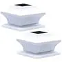 Solar Post Cap Lights Outdoor Super Bright 20 Lumen 2Pack 4 Adaptors for 4x4 5x5 6x6 3.5x3.5 White Fence Post Lamp Deck Postcap Light Waterproof Warm White LED Caps Lantern for Yard Walkway Porch