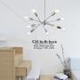 BONLICHT Sputnik Chandelier Chrome 10 Lights Pendant Lighting Modern Sputnik Light Vintage Ceiling Light Fixture UL Listed