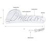 Isaac Jacobs 17'' by 6'' inch LED Neon Blue “Dream” Wall Sign for Cool Light, Wall Art, Bedroom Decorations, Home Accessories, Party, and Holiday Decor: Powered by USB Wire (Dream)