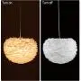 Newrays Nordic Modern Feather Pendant Light Fixture Creative Personality Art Lamps for Bedroom Kitchen Restaurant Living Room (Middle)