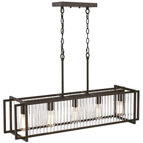 Zeyu 5-Light Kitchen Island Pendant Light, Dining Room Island Lighting Fixture, Oil Rubbed Bronze Finish, 9801-5LP ORB