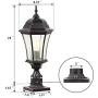 Goalplus Outdoor Post Light Fixture with Pier Mount for Yard 24 1/2'' High Post Lamp Antique Bronze Post Lantern with Clear Seeded Glass, IP44 60W E26, 1 Pack, LM4610-M