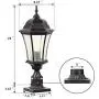 Goalplus Outdoor Post Light Fixture with Pier Mount for Yard 24 1/2'' High Post Lamp Antique Bronze Post Lantern with Clear Seeded Glass, IP44 60W E26, 1 Pack, LM4610-M