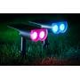 Linkind Solar Spotlights Outdoor Garden Lights, 16 LEDs Color Changing RGBW Solar Powered Landscape Spot Lights, IP67 Waterproof Multicoloured Security Light for Pathway, Patio, Gate, Fence, 2 Pack