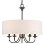 Kira Home Quinn 21'' Traditional 5-Light Chandelier + White Linen Drum Shade, Oil-Rubbed Bronze Finish Kira Home Quinn 21'' Traditional 5-Light Chandelier + White Linen Drum Shade, Oil-Rubbed Bronze Finish