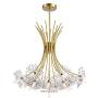 NOXARTE Modern Crystal Chandelier Dandelion Gold Firework Pendant Light for Dining Room Bedroom Hallway 19 Lights