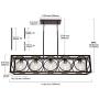 TODOLUZ 5-Lights Kitchen Island Chandelier with Seeded Glass Farmhouse Oil Rubbed Bronze Hanging Light Fixture for Dining Room