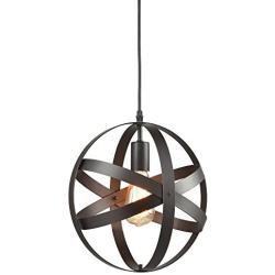 Truelite Industrial Metal Spherical Pendant Displays Changeable Hanging Lighting Fixture