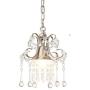 LuFun 1-Light K9 Clear Crystal Chandeliers,Crystal Pendant Light,Ceiling Light Fixtures for Living Room Bedroom Restaurant Porch Entryway (Champagne)