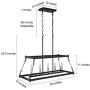 LOG BARN Large Black Light Chandelier, 5-Light Metal Cage Island Lighting, 30'' Kitchen Pendant Light Fixtures, Black and Gold for New Modern Farmhouse Dining Room