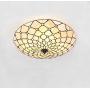 Tiffany Ceiling Light Chandelier Stained Glass Lamp Handmade Flush Mount Fixture Vintage Lighting for Bedroom, Dining Room E26 Bulbs (Lattice)