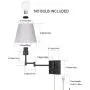 Swing Arm Wall Lamp Plug-in Cord Industrial Wall Sconce with On/Off Switch Wall Lights Fixtures 2-Lights Swing Arm Wall Lamp Plug-in Cord Industrial Wall Sconce with On/Off Switch Wall Lights Fixtures 2-Lights