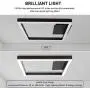 CHYING Square LED Ceiling Light, Modern Flush Mount Ceiling Lamp Acrylic Chandelier Lights Fixture 15.76 in 24W 6500K Cool White 80Ra+ with 190Pcs LED Chips Without Flicker for Living Room, Bedroom CHYING Square LED Ceiling Light, Modern Flush Mount Ceiling Lamp Acrylic Chandelier Lights Fixture 15.76 in 24W 6500K Cool White 80Ra+ with 190Pcs LED Chips Without Flicker for Living Room, Bedroom