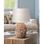 Nantucket Tropical Table Lamp Natural Seagrass White Drum Shade for Living Room Family Bedroom Bedside Nightstand Office - 360 Lighting