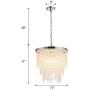 Larootsi Modern Crystal Chandeliers Round Elegant Chrome Pendant Lights with Crystal Raindrop for Dining Room Living Room Hallway Hotel Bar Restaurant E12X4