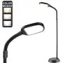 Addlon LED Floor Lamp with 4 Brightness Levels & 3 Color Temperatures, Smooth Touch Switch, 2500 Lumens, Dimmable Reading Standing Lamp with Gooseneck for Sewing Living Room Office - Classic Black