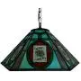CraftThink Pendant Lighting LED Chandelier Light Antique Tiffany Art 18''W Geometric Shade Stained Glass with Poker Pattern 2 Lights Hanging Light for Dining Living Cafe Room Restaurant - TYP A