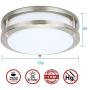 Awerou 36W Ceiling Light Fixture, Flush Mount Ceiling Light, 13in Light Fixtures Ceiling, Ceiling Lights for Bedroom, Kitchen, Bathroom, Living Room, Super Bright 3500Lm, Daylight White 5000K