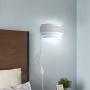 Lightess Modern Sconce Lighting Plug-in 6W LED Up Down Wall Lamp for Bedroom Hallway, Cool White