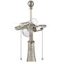Trixie Modern Table Lamp Mercury Glass Drum Shade for Living Room Family Bedroom Bedside Nightstand Office - Possini Euro Design