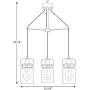Progress Lighting P400132-020 Calhoun Three-Light Chandelier, Antique Bronze