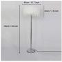 HGDD Feather Floor Lamp Modern Romantic Feather Standing Floor Lamp Bedside Reading Floor Lamp for Living Room Bedroom E27 (White, Pink, Purple) Chandeliers (Color : White)