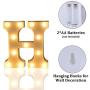 Fashlits LED Marquee Letter Lights Sign, Battery Powered Light Up Alphabet Letters for Bedroom Wedding Birthday Party Christmas Home Bar Decoration (H)