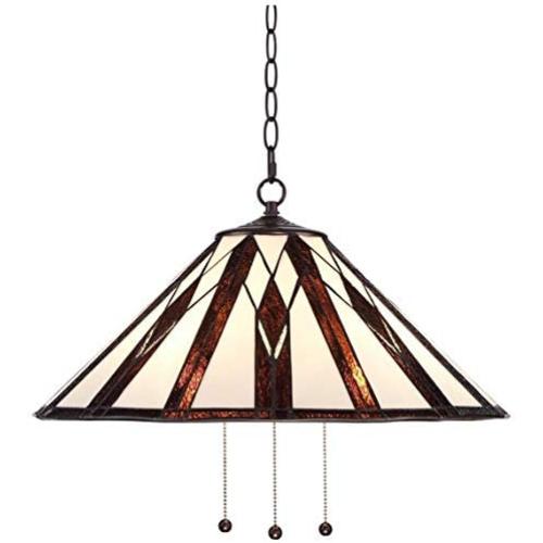European Tiffany Style Pendant Light Lighting Hanging Lamp, Stained Glass Shade Ceiling Lamp for Dining Room Kitchen Island Bedroom Bar Etc,Multicolor,D