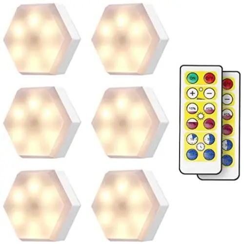 KINGSO Wireless LED Puck Lights with Remote Control 6 Pack, LED Closet Lights Battery Operated, Dimmable Stick On Lights Under Cabinet Lighting (4000K White) KINGSO Wireless LED Puck Lights with Remote Control 6 Pack, LED Closet Lights Battery Operated, Dimmable Stick On Lights Under Cabinet Lighting (4000K White)