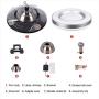 Modern Ceiling Fan Lights with Remote, Retractable Fan Chandelier with Clear ABS Blades, LED 3 Colors Changing Ceiling Fans with Light Decorate for Living Room/Dining Room/Bedroom, 42 Inch(Silver1)