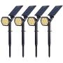 Nekteck Solar Lights Outdoor,10 LED Landscape Spotlights Solar Powered Wall Lights 2-in-1 Wireless Adjustable Security Decoration Lighting for Yard Garden Walkway Porch Pool Driveway