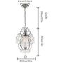 LuFun Modern Crystal Chandeliers,Crystal Pendant Light,Chandelier Lighting Fixtures,Ceiling Light for Living Room Bedroom Restaurant Hallway (1-Light,Chrome)