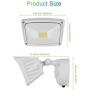 JJC Security Lights Outdoor Flood Light LED Dusk to Dawn Photocell Sensor Waterproof 28W(250W Equiv.)5000K-Daylight 3400LM DLC Certified&ETL-Listed White